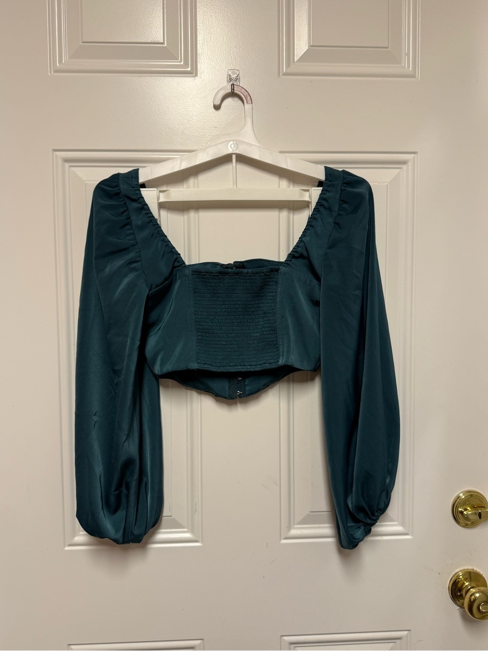 Urban Outfitters UO Maddie Bustier Top Teal Size Small - Picture 7 of 15
